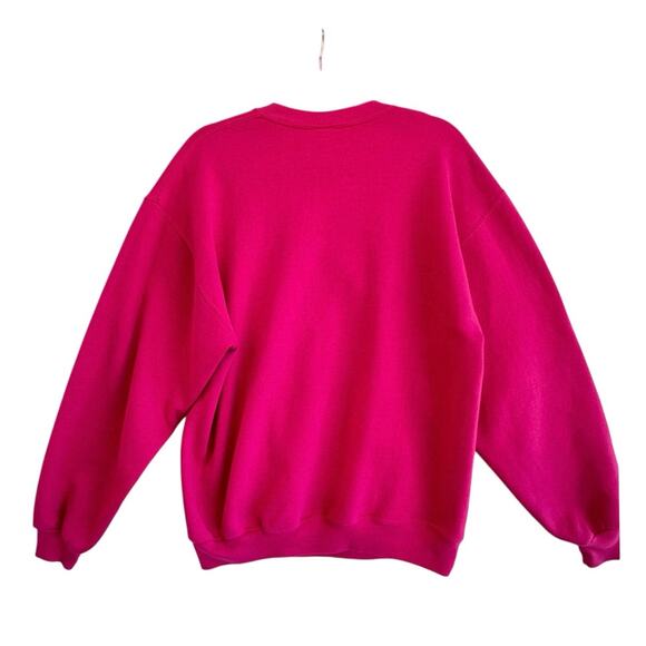 Vintage Jerzees Sylvester Looney Tunes Sweatshirt Pink Embroidered Large USA - Picture 2 of 7